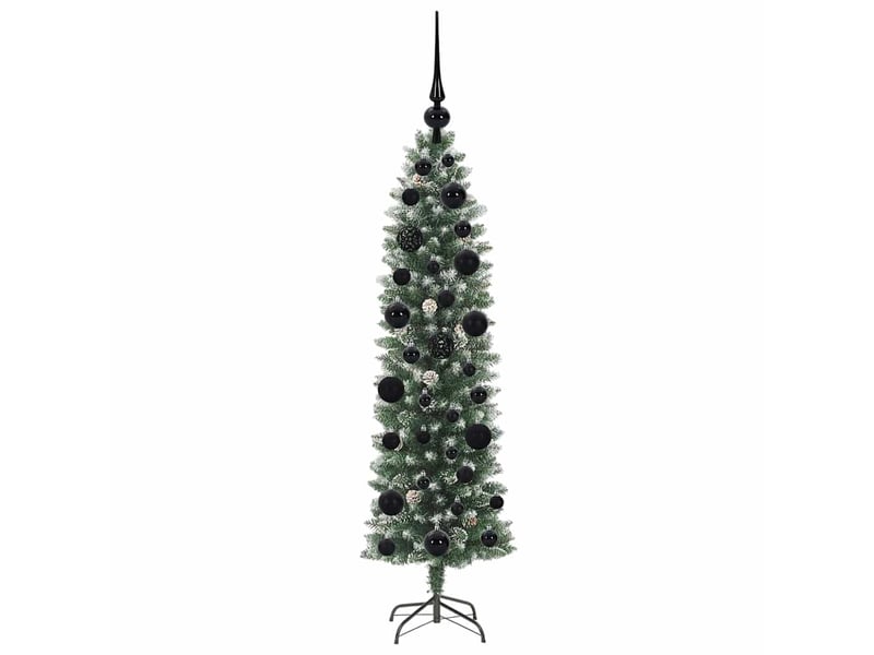 Sapin de noël - arbre de noël artificiel slim vert et blanc 120 cm  - Conforama D