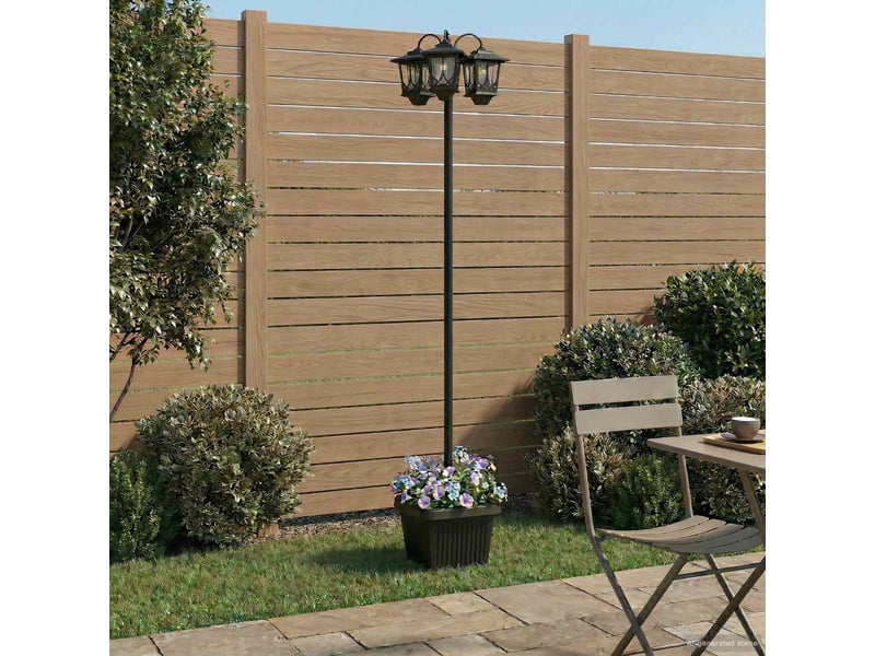  Lampadaire à 3 têtes noir 32x32x188 cm aluminium et abs  - Conforama D