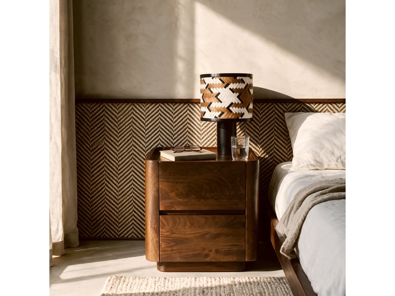 Table de chevet en bois de manguier finition noyer-aldo Aldo - Conforama E