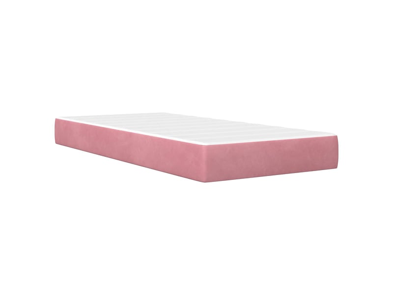  Lit simple- lit adulte -  cadre de lit avec matelas rose 100 x 200 cm velours  - Conforama D