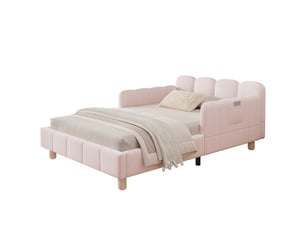 Lit simple 90x200 cm <strong>OKMYHOME</strong>  <strong></strong> coloris rose