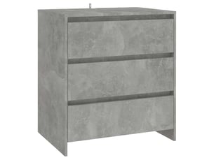 Buffet - bahut - meuble de rangement gris béton 70x41x75 cm bois d'ingénierie