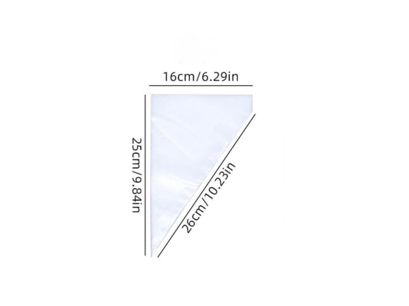  Poches à douille, 200 poches à douille jetables,16*25cm, parfaites pour la confection de gâteaux et de biscuits - transparent  - Conforama B