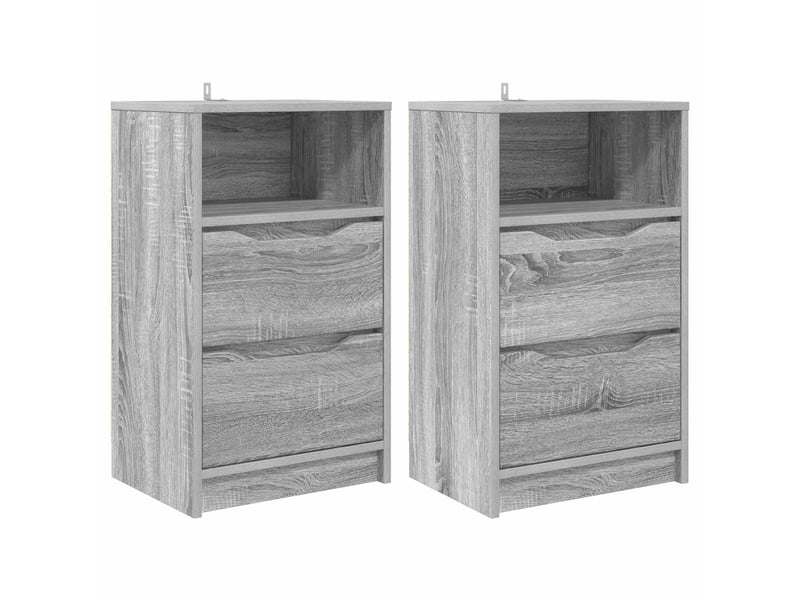  Tables de chevet - cabinet de chevet - table de nuit 2 pièces gris sonoma 40 x 30 x 467 cm  - Conforama A