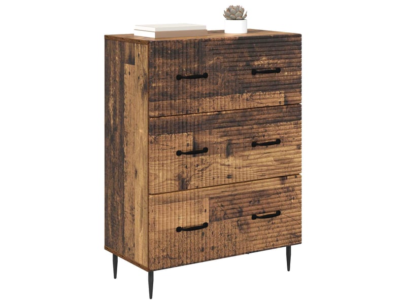  Armoire de rangement bureau, armoire à tiroirs bois ancien 66 x 34,5 x 89,5 cm  - Conforama C