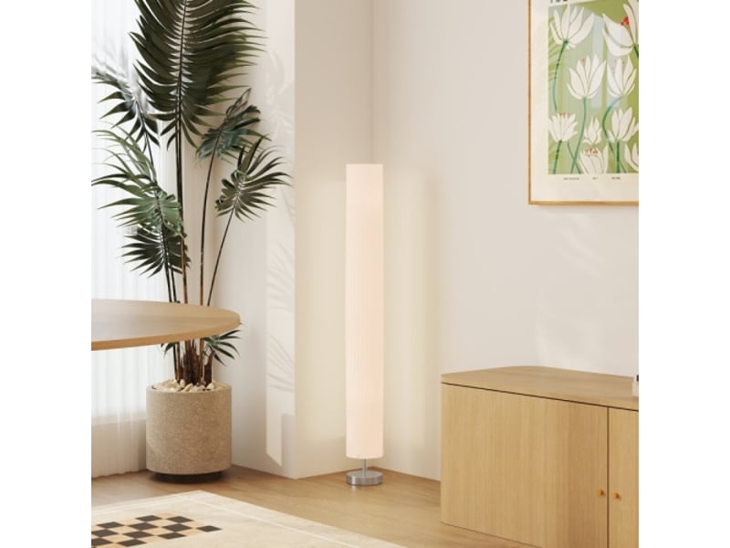  Lampadaire pour salon et chambre, abat-jour en polyester, 2 douilles e27, 14 x 14 x 120 cm  - Conforama C