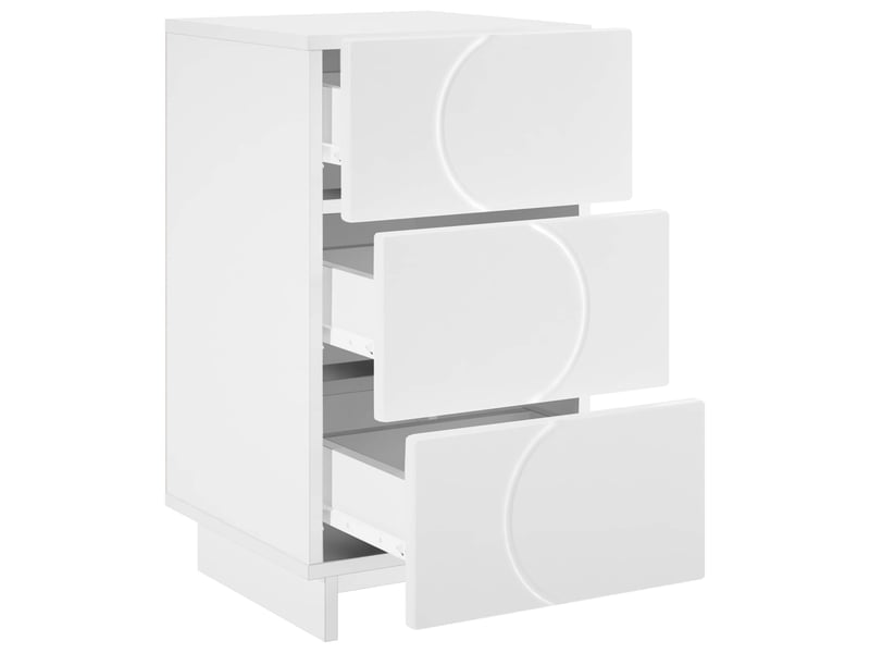  Table de chevet - cabinet de chevet - table de nuit 2 pièces blanc 33,5 x 34,5 x 60 cm  - Conforama B