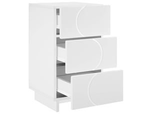 Table de chevet - cabinet de chevet - table de nuit 2 pièces blanc 33,5 x 34,5 x 60 cm