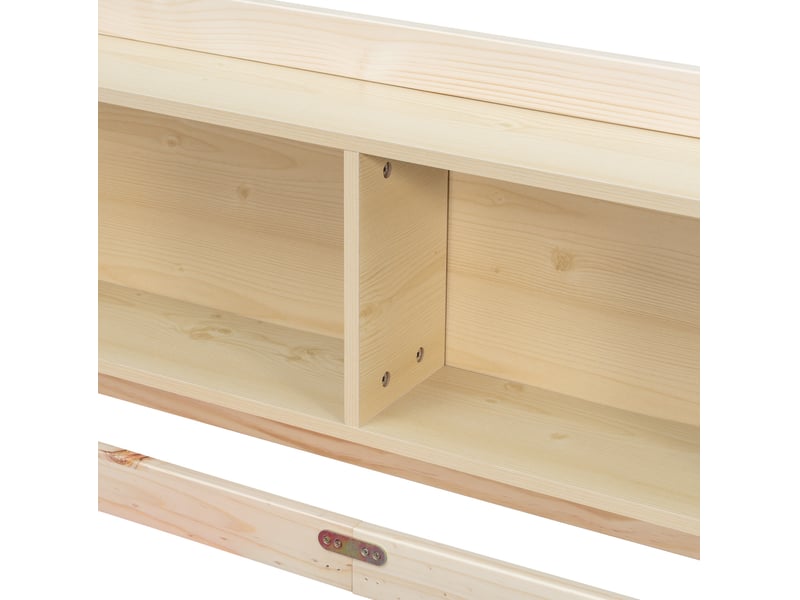 Lit cabane enfant 90x200 avec rangements et barrières evryae  - Conforama B