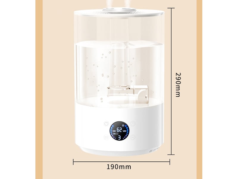  Humidificateur d'air à ultrasons à brume froide  blanc avec télécommande  - Conforama B