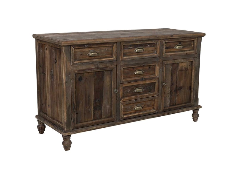  Buffet en bois marron 130x50x75,5 cm h  - Conforama A