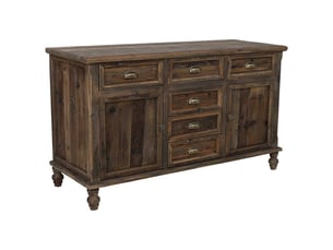 Buffet en bois marron 130x50x75,5 cm h