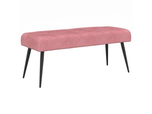 Banc chambre, banc de lit avec capitonnage bouton rose 110x40x46 cm velours shl34322