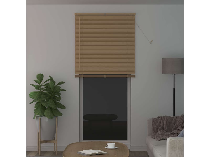  Store vénitien, store de fenêtre marron clair avec motif 213 x 70 cm 25 mm pvc cf47950  - Conforama C
