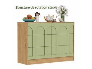 Buffet 0 porte(s) 6 tiroir(s) - 100 cm coloris vert