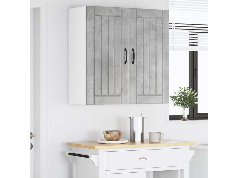  Armoire de cuisine gris béton 80x31x80cm bois d'ingénierie shl6338  - Conforama D