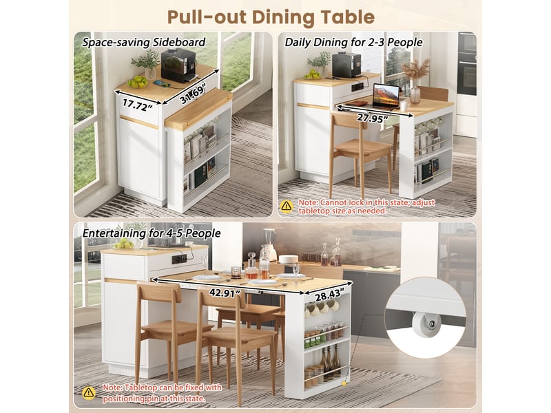  Îlot de cuisine, 80,5x58x94 cm, blanc cao-DE000047AAK-conf-NEW - Conforama D