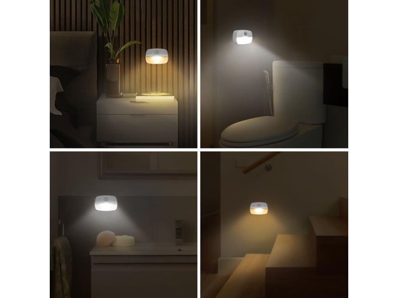  Veilleuse led d'intérieur à induction, veilleuse adhésive à piles, adaptée aux couloirs, escaliers, salles de bains, armoires et chambres.  - Conforama D