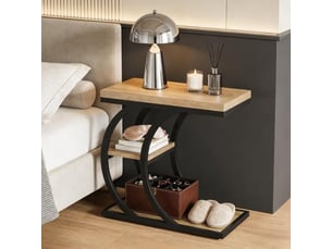 Table basse rectangulaire coloris bicolore MEULVA - 30 cmx60 cm