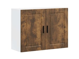 Meuble de rangement, armoire murale de cuisine porto chêne fumé bois d'ingénierie shl5521