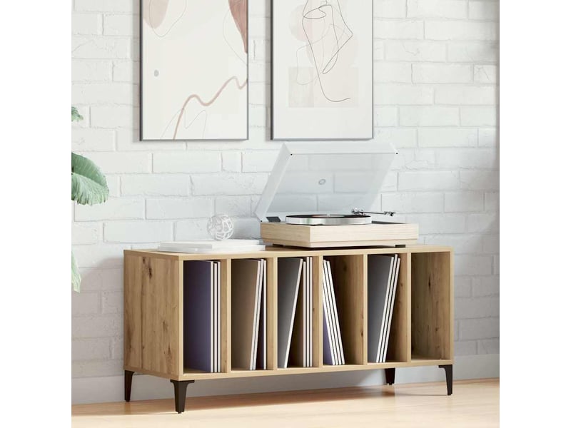  Armoire à disques chêne artisanal 100x38x48cm bois d'ingénierie shl9248  - Conforama C