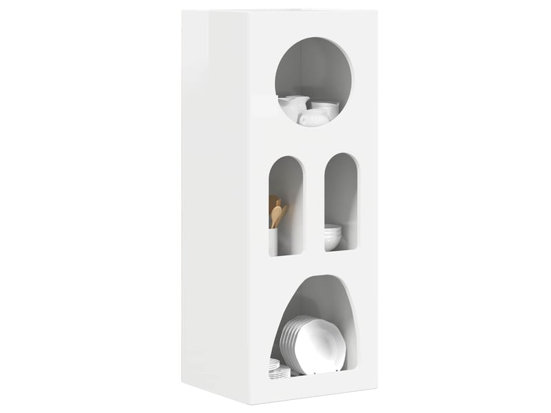 Buffet - bahut - meuble de rangement elst blanc brillant 40 x 35 x 100.5 cm bois d'ingénierie - Conforama C