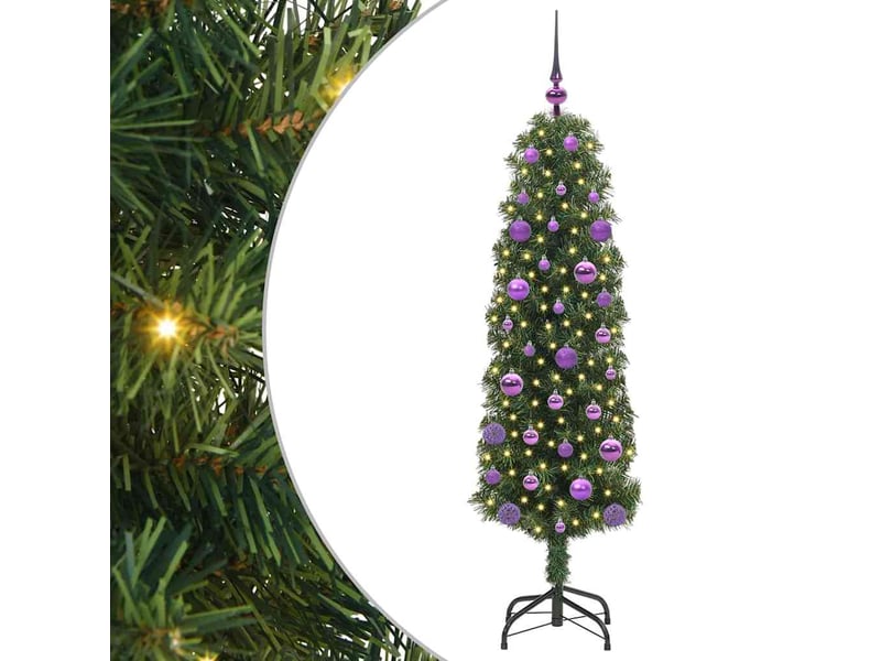 Sapin de noël - arbre de noël artificiel vert 150 cm pvc et acier et plastique - Conforama A