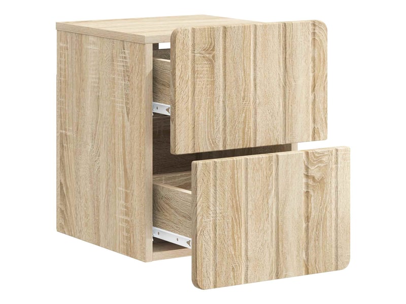Table de chevet mural 2 pièces chêne sonoma 33 x 34,5 x 43 cm - Conforama D