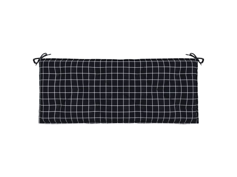  Coussin de banc de jardin, coussin d'assise carreaux noir 120x50x7 cm tissu cf52707  - Conforama D