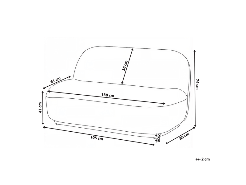 Canapé 2 places lovberg tissu blanc cassé - Conforama C