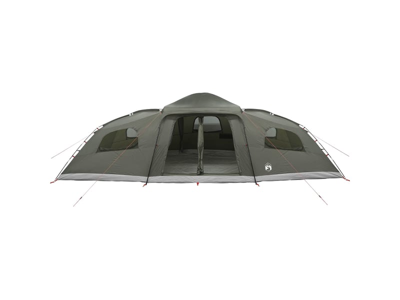  Tente de camping, tente familiale avec auvent imperméable 18 personne vert armée  - Conforama E