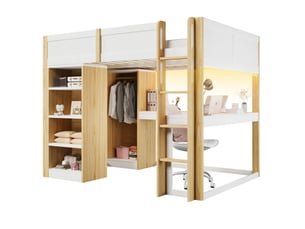 Lit mezzanine 140x200 cm OKWISH   coloris bicolore