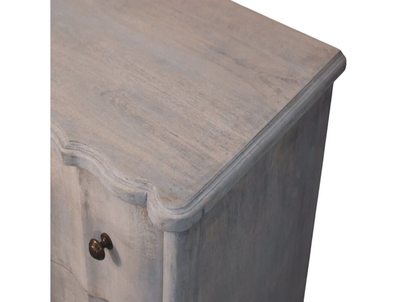  Artisan furniture commode lume en bois massif à panneaux effet blanchi  - Conforama C