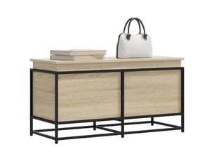 Boîte de rangement, coffre de rangement avec couvercle chêne sonoma bois ingénierie shl784