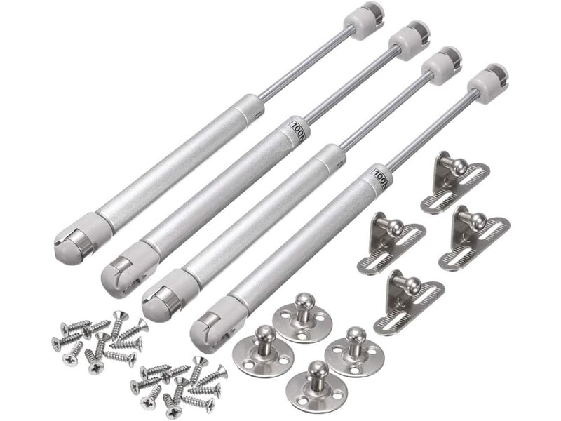  Paquet de 4 ressorts à gaz hydrauliques 100n (10 kg), mécanisme de levage à fermeture douce pour portes supérieures de meubles  - Conforama A