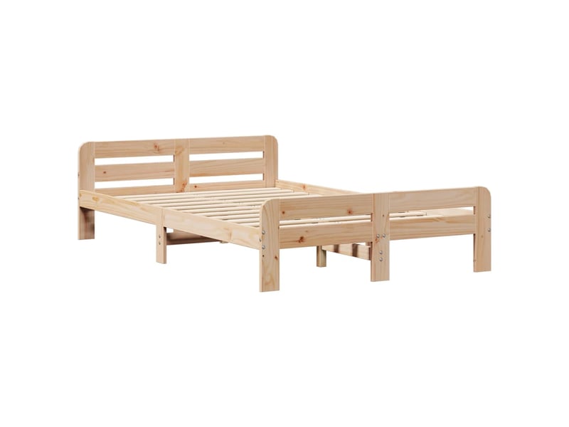 Lit double- lit adulte - cadre de lit sans matelas 120x190 cm bois de pin massif - Conforama B