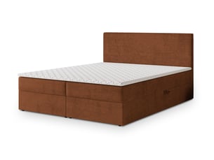 Lit avec rangement 160x200 cm <strong>MASSENO</strong> <strong></strong> coloris orange