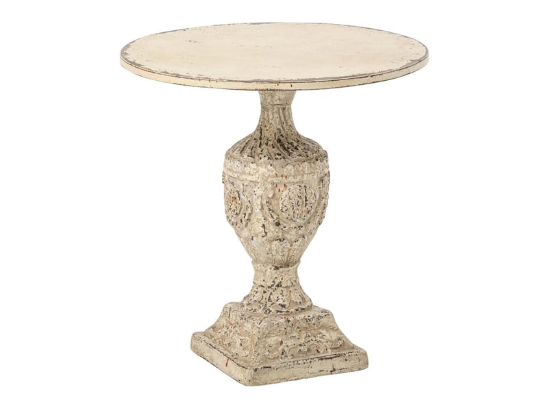 Table de jardin ronde naïs 78cm blanc cassé - Conforama A