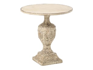 Table de jardin ronde naïs 78cm blanc cassé