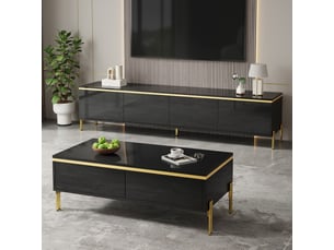 Meuble tv coloris noir 170 cm LPOSPI