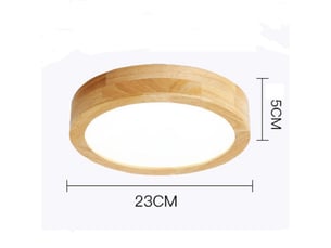 Plafonnier bois  luminaire plafonnier plafonnier rond plat nordique   23x5cm