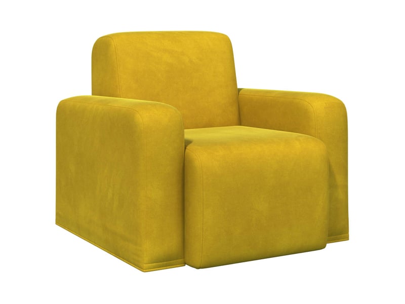  Vidaxl fauteuil jaune velours  - Conforama A