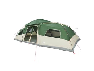 Tente de camping, tente familiale avec auvent imperméable 18 personne vert shl59906