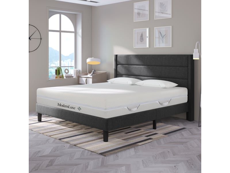  Matelas en mousse froide 160x200 cm,fermeté h2h3 réversible,7 zones de confort,housse déhoussable lavable,20 cm,blanc  - Conforama D