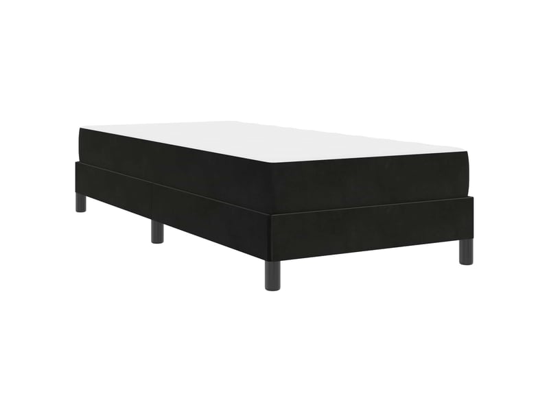  Lit adulte, lit simple, lit à ressorts avec matelas noir 90x200cm tissu cf16931  - Conforama D