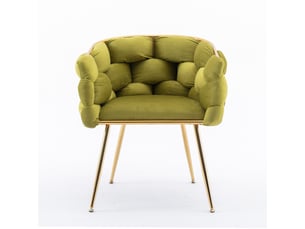 Fauteuil fixe MEULVA Velours vert vendu A l'unité