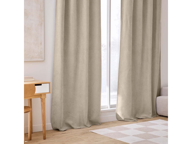  Rideau isolant thermique spleen 140x260cm sable  - Conforama D