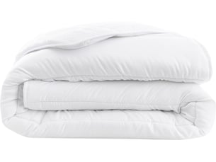 Couette tempérée 220 x 240 cm polyester blanc