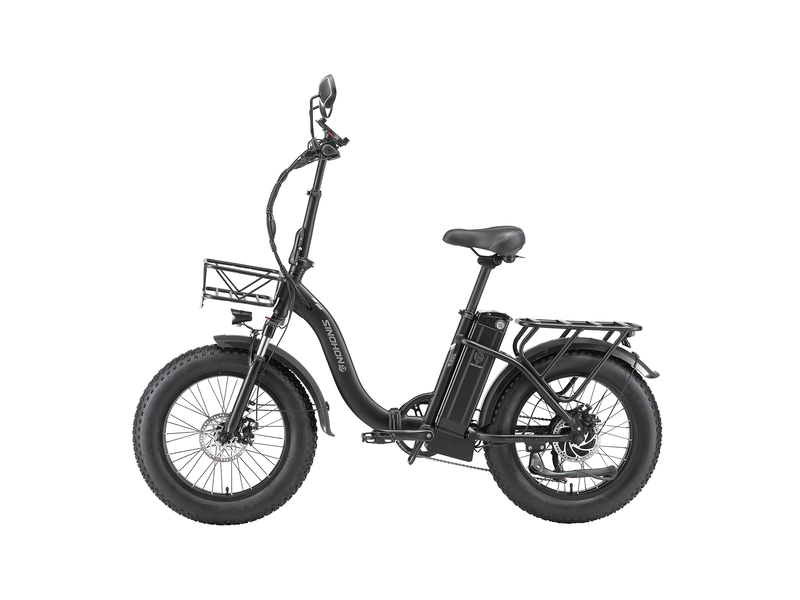  Vélo électrique pliant sinohon b20, 20po fat bike, 7 vitesses, noir  - Conforama D