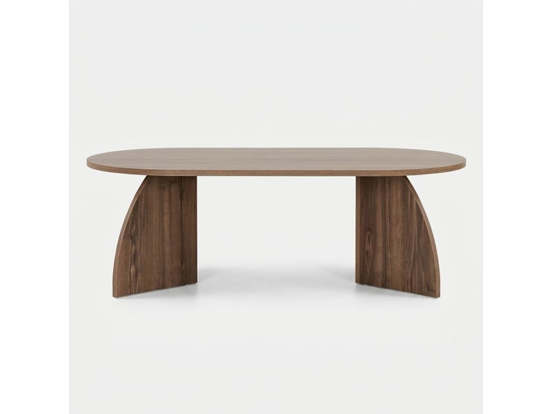  Table de salon moderne en bois 120x60 melina - noyer  - Conforama C